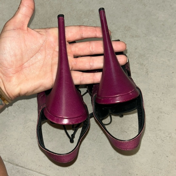 Authentic YSL Tribute Cut-Out Laces Purple 38 1/2 - Picture 6 of 12